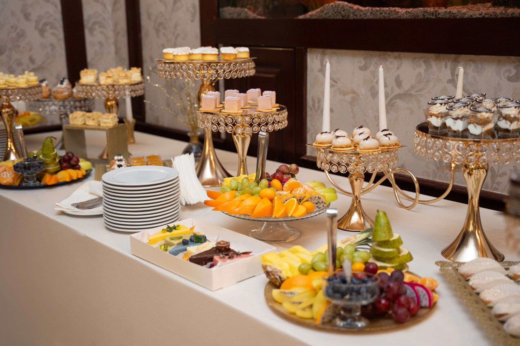 Elegant dessert display for celebrations